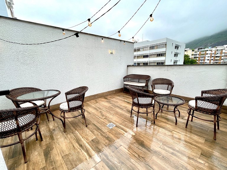 Loft moderno com terraço e vista Cristo