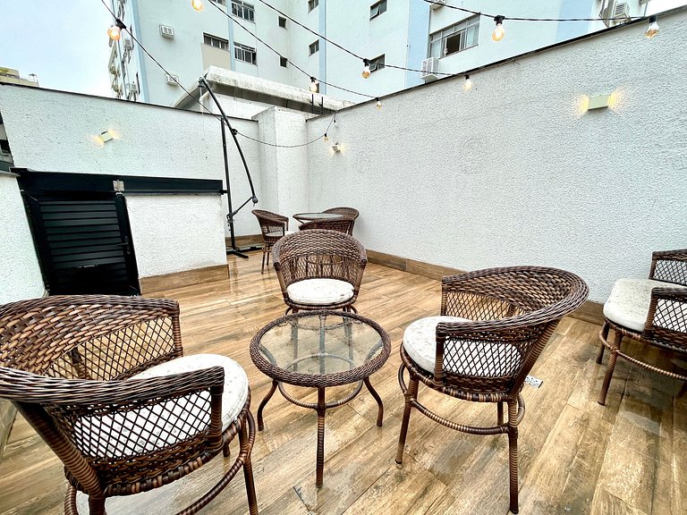 Loft moderno com terraço e vista Cristo